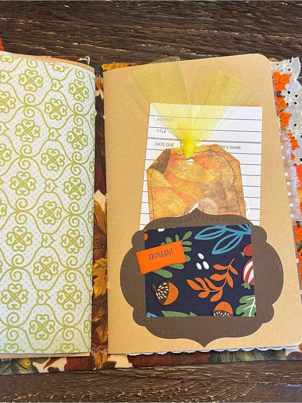 Fall Junk Journal Thanksgiving Autumn Holiday Softcover 2 Signatures Decorated